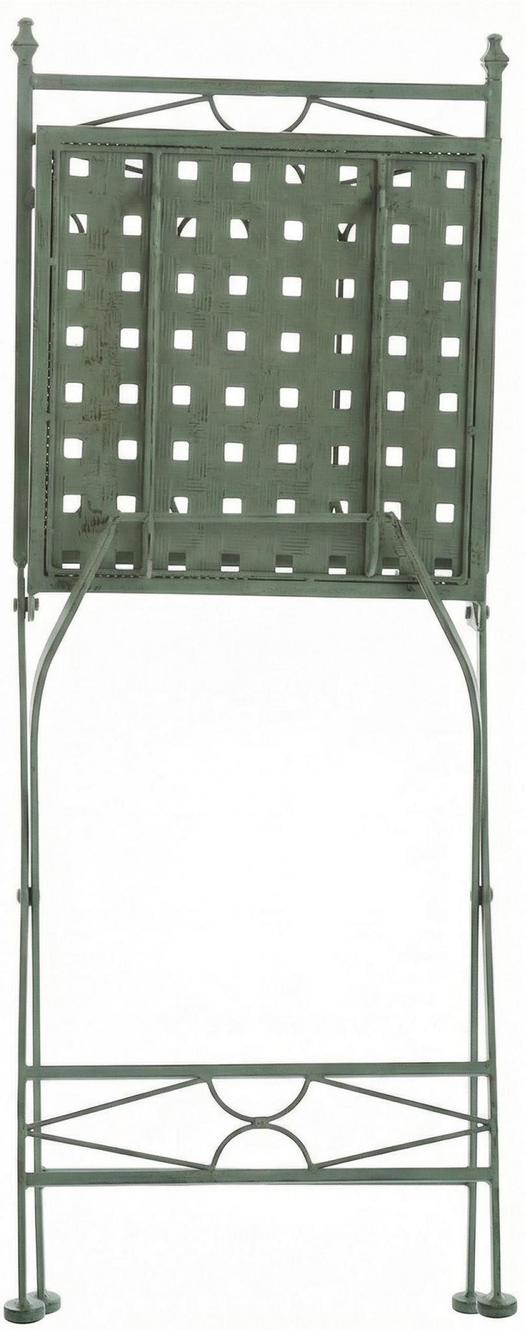 GARTENKLAPPSTUHL Metall Antik-Grün - Grün, Metall (40/95/40cm) - CLP