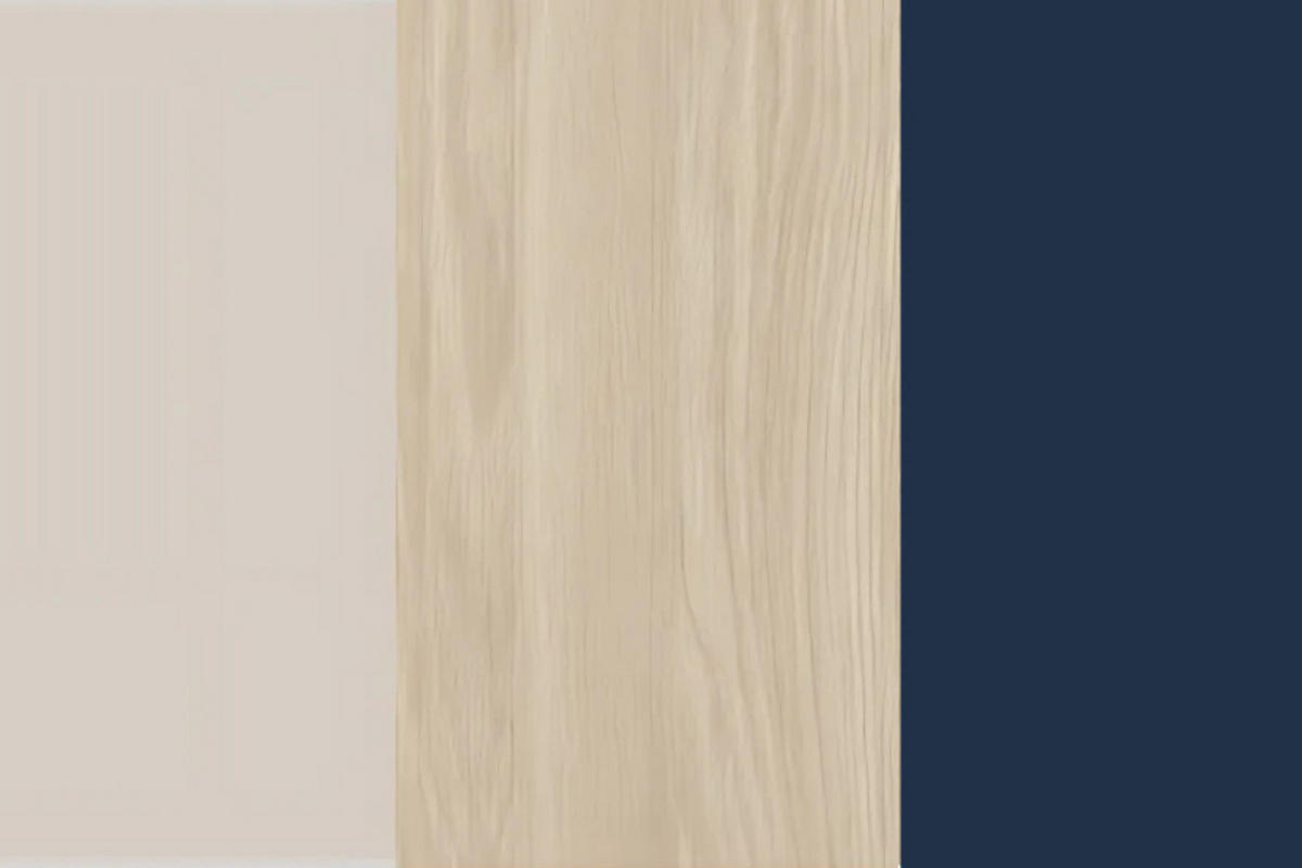 KINDERSCHREIBTISCH SORENTO 09 125/56/75 in Sandbeige/Geölte Eiche/Royalblau - Eichefarben/Beige, Holzwerkstoff (125/75/56cm) - Deine Möbel 24