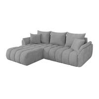 ROHOVÁ SEDAČKA s funkcí spaní, otoman vlevo TOKO-L-v1 277x194x86 šedá manšestr - šedá/černá, kompozitní dřevo/textil (277/194cm) - ALTDECOR