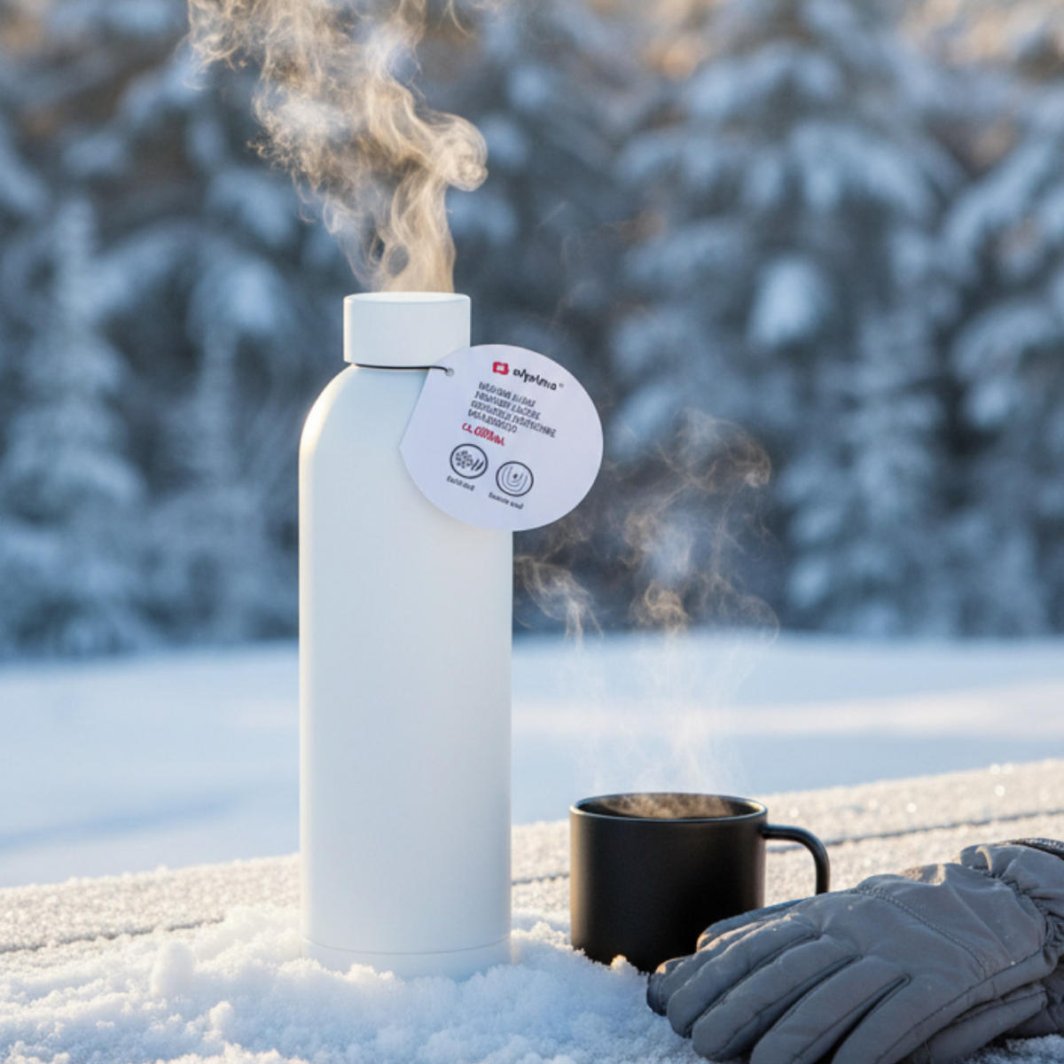 TRINKFLASCHE Weiß 600 ml Weiß auslaufsicher - Weiß, Metall (0.6L) - Alpina