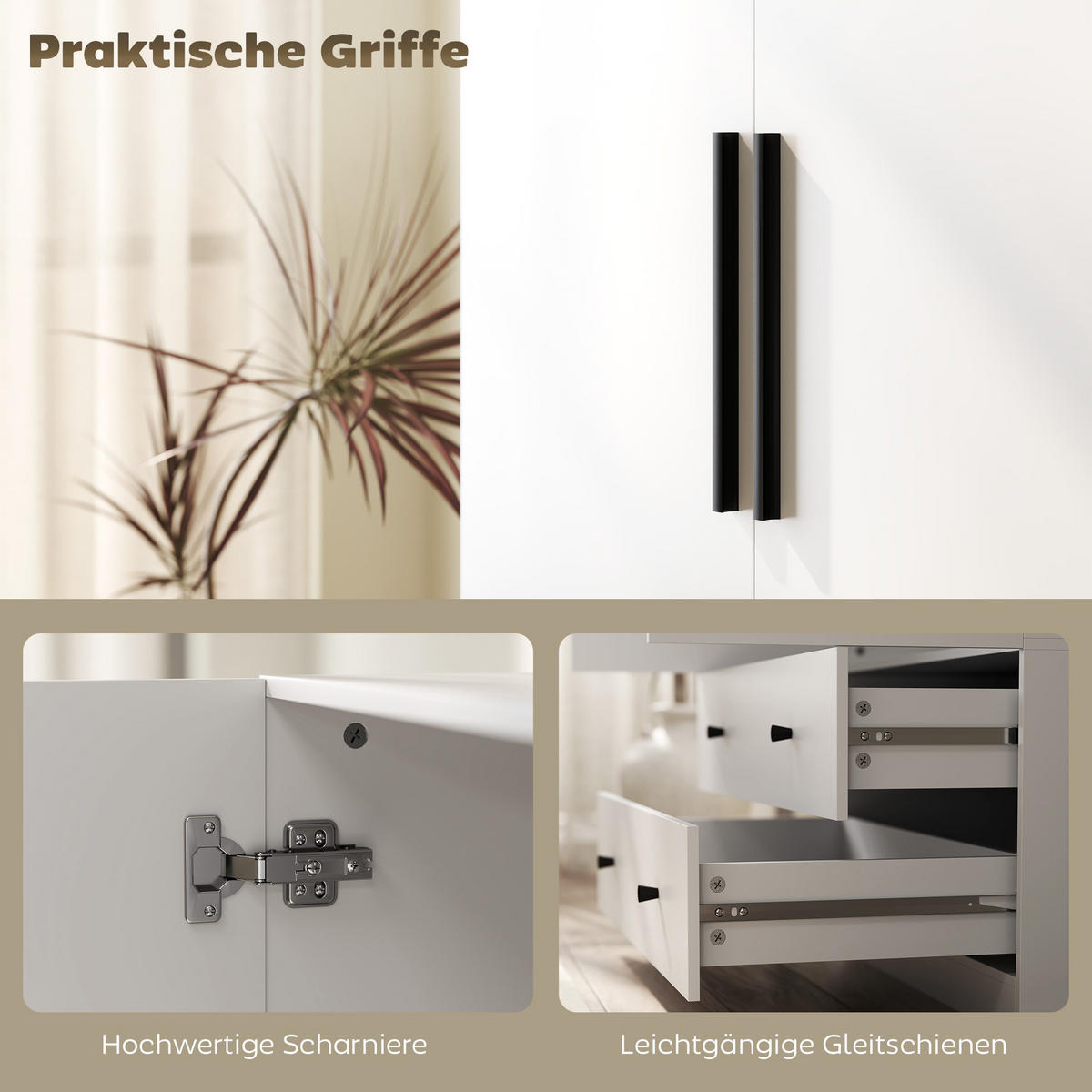 KLEIDERSCHRANK Spanplatte Weiß - Weiß, Holzwerkstoff (43/180/79cm) - HOMCOM