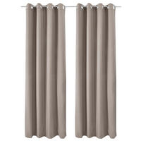 VORHANG Amelie TO mit Öse 140x245cm Sand (2tlg) - Sandfarben, Textil (140/245/1cm) - Beautissu 