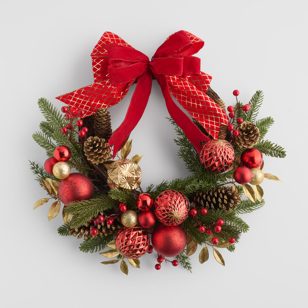 WEIHNACHTSKRANZ Esfera, 61x53x19cm - Rot, Kunststoff (61/19/53cm) - home&you