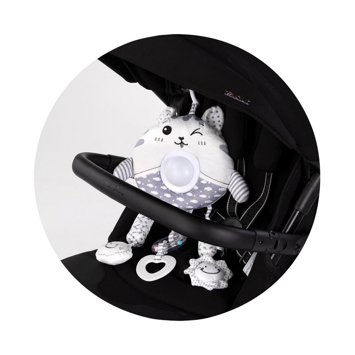 MUSIKMOBILE große Tiere weiß Melodie, Lichteffekte, Plüschtier, Kühlbeißring, Plüschtiere - Weiß, Kunststoff (28/45/7cm) - Chipolino