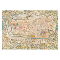 FOTOTAPETE 208x146 cm - Antike Karte - Beige, Textil (208/146cm) - Wallfluent