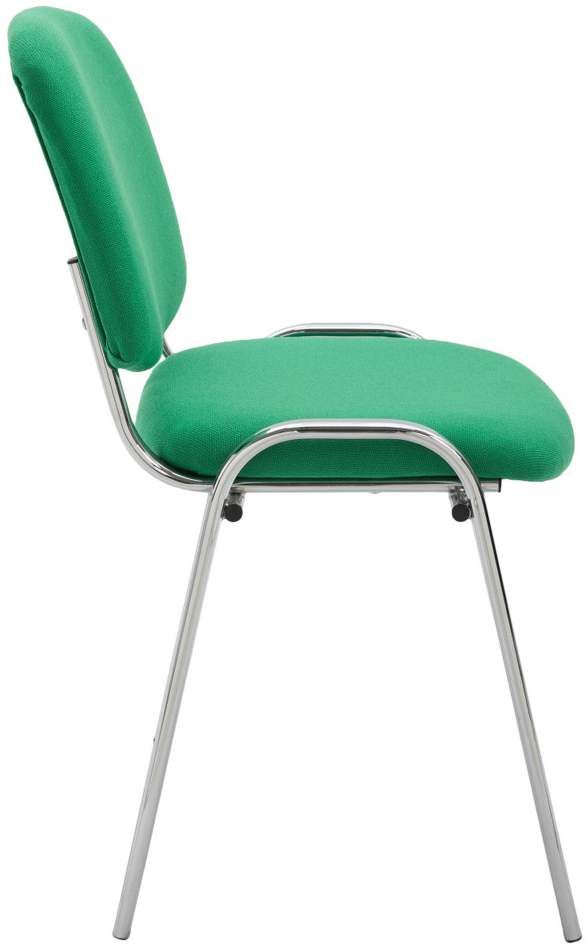 BESUCHERSTUHL Stoff grün - Chromfarben/Grün, Textil/Metall (54/79/48cm) - CLP