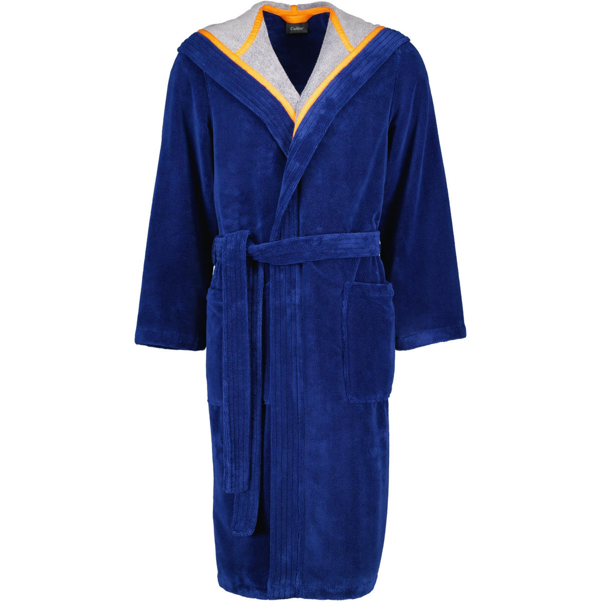 BADEMANTEL HERREN KAPUZE DOUBLEFACE 831 NAVY - 13 - Blau, Textil (Snull) - Cawoe