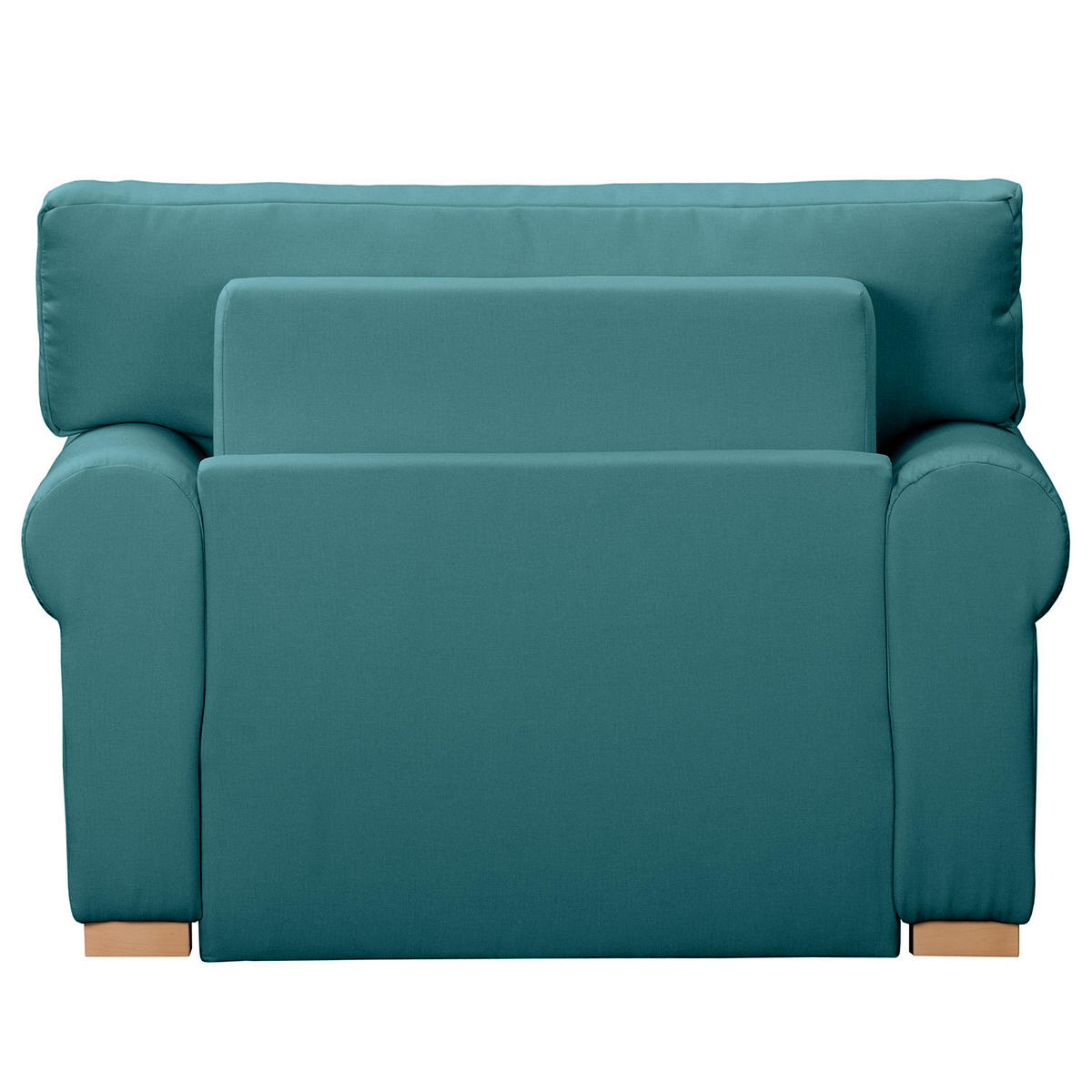 SCHLAFSOFA mit Husse - Türkis/Buchefarben, Buchenholz/Textil (125/90/90cm) - home24