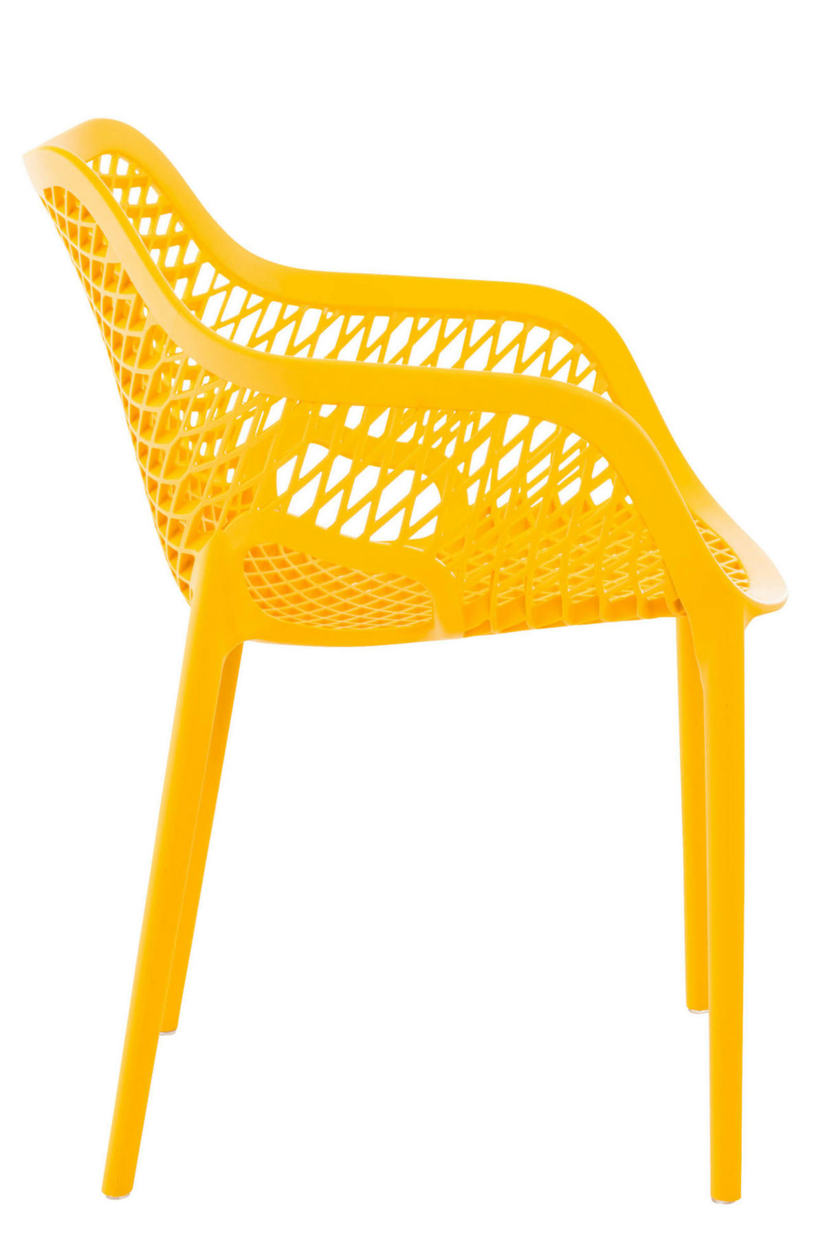 GARTENSTUHL 2er Set Kunststoff gelb - Gelb, Kunststoff (57/81/60cm) - CLP