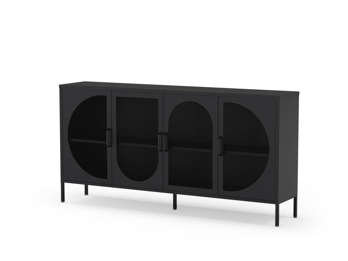 KOMMODE Tayra Schwarz 160/40/90 cm - Schwarz, Metall (40/90/160cm) - Drawer