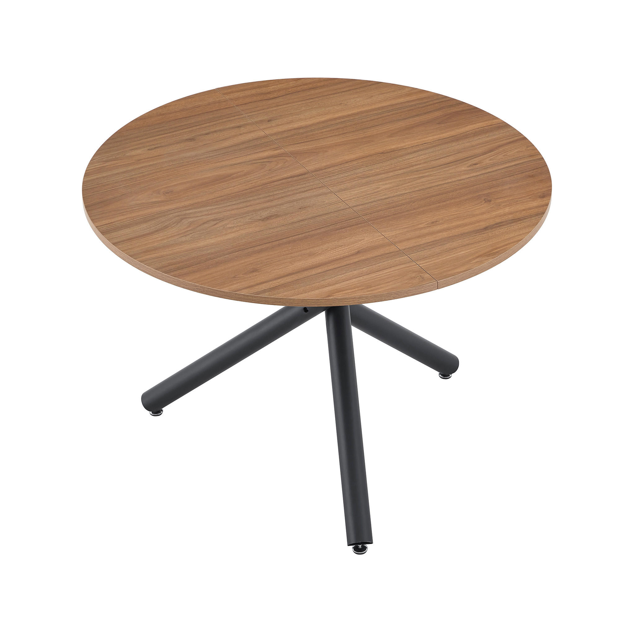 ESSTISCH Nussbaumfarben Schwarz 110/110/76 cm - Schwarz, Holz (110/110/76cm) - PANGIVO
