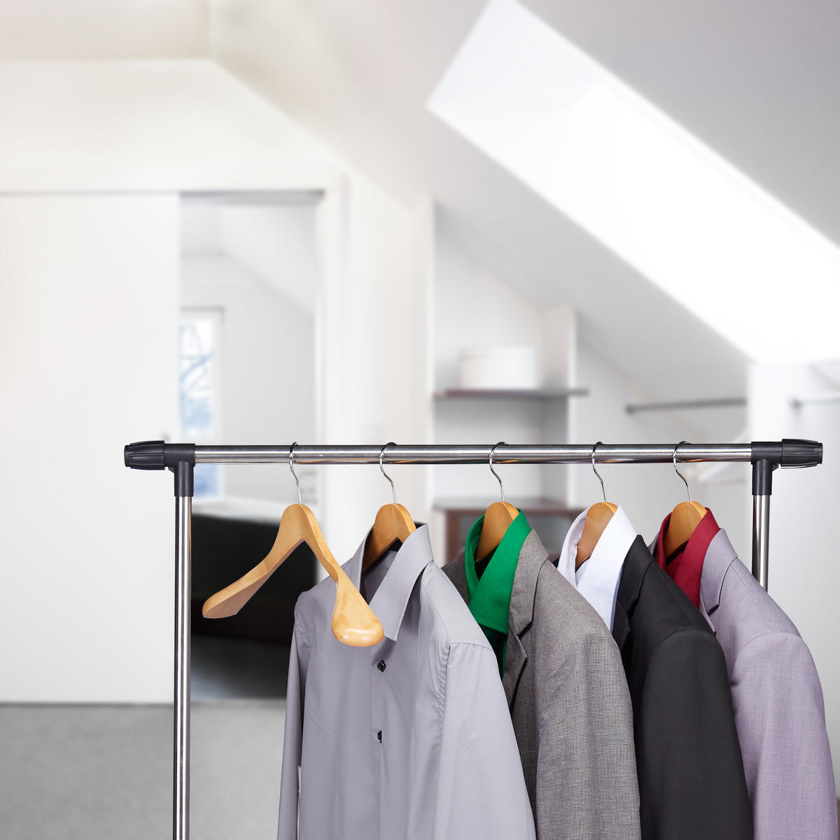 10XANZUGBÜGEL - Weiß, Holz/Metall (45/23.5/5.5cm) - Relaxdays