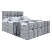 BOXSPRINGBETT RICAR-Z KING - 120 x 200 - H3/H4 - Grau - Grau, Holzwerkstoff (120/200cm) - ALTDECOR