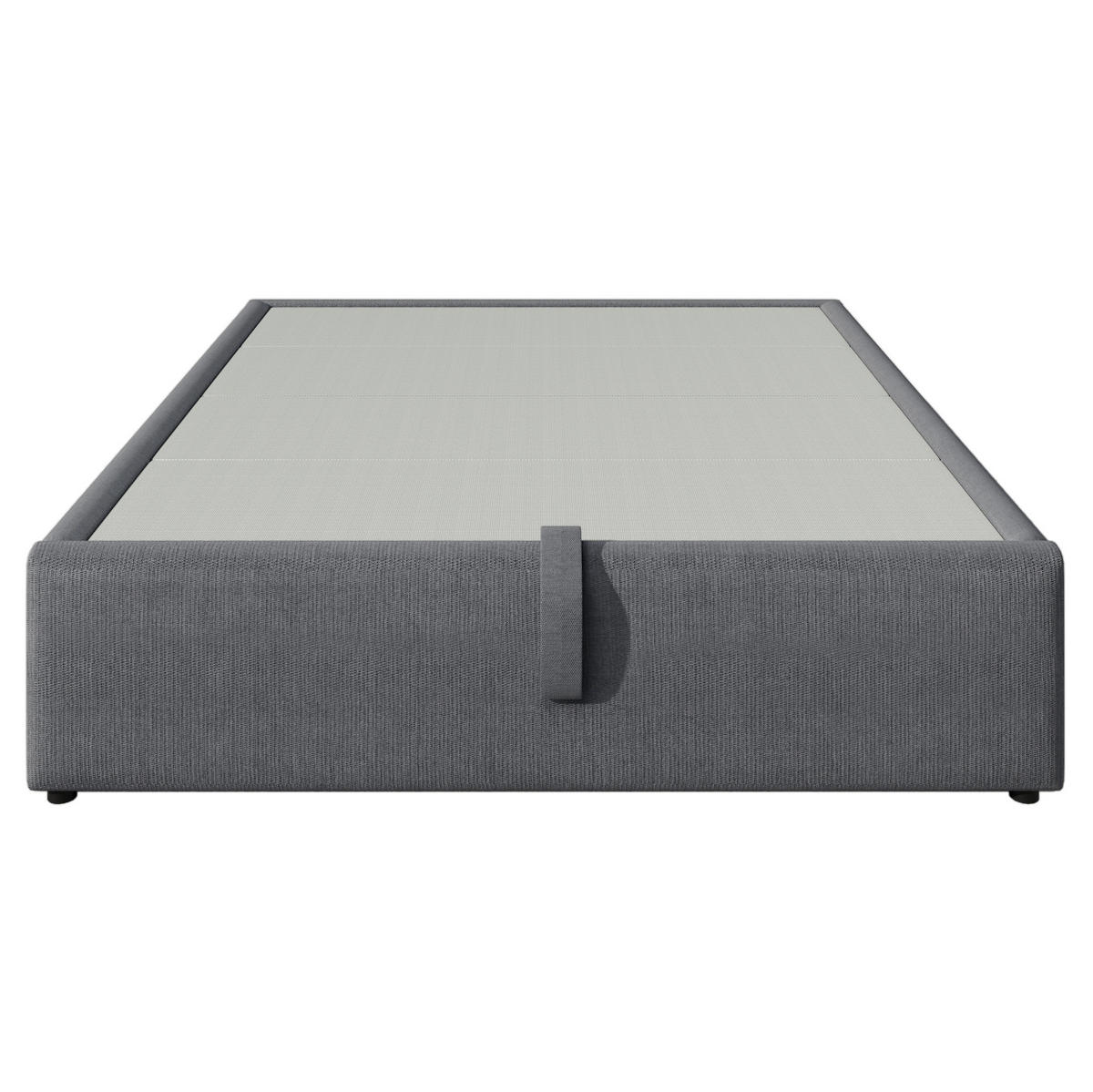 BETT mit Stauraum und USB-C 140x200 cm Grau - Grau, Metall (140/200cm) - Meubliv