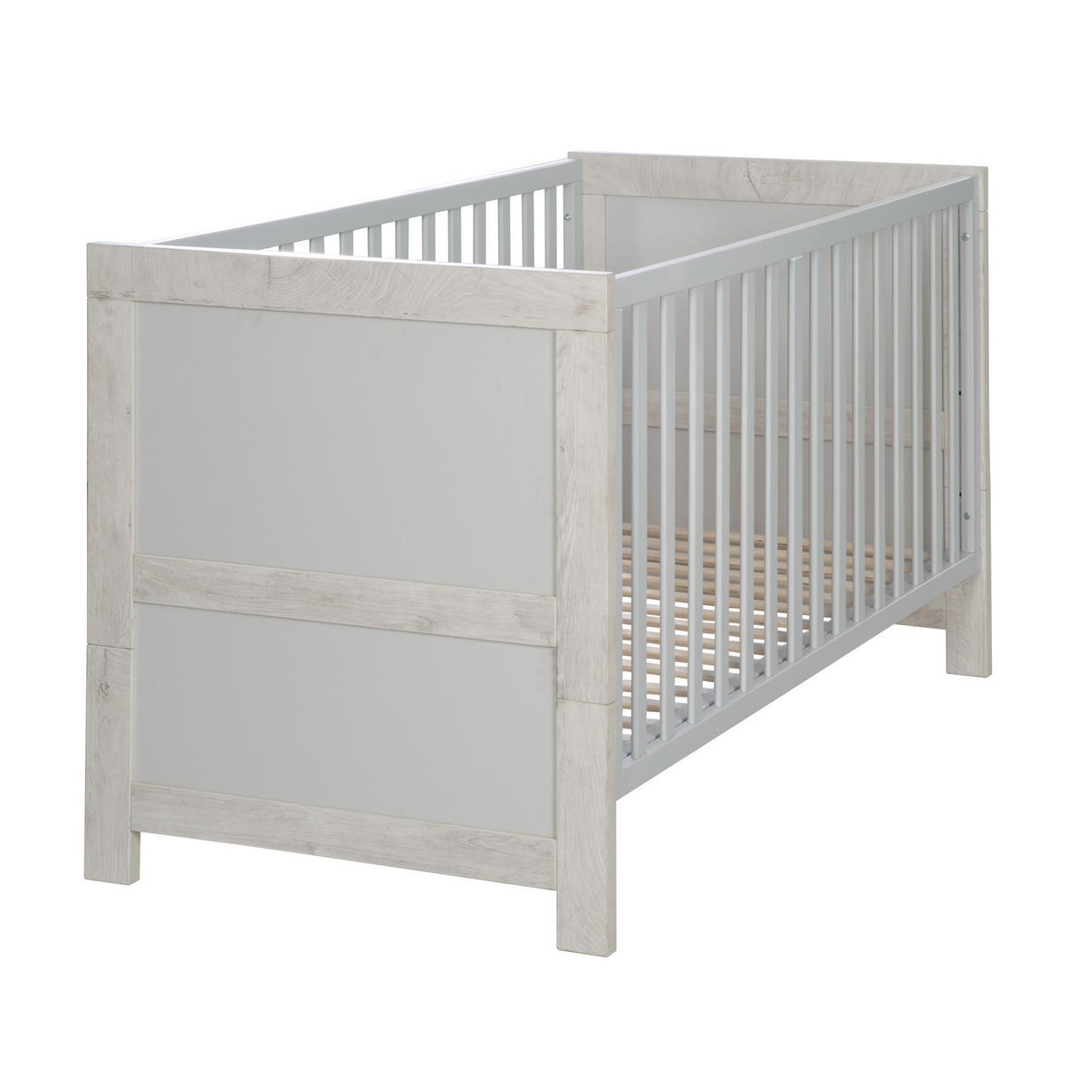 BABYZIMMER-SET Mila 3-teilig - Grau, Holzwerkstoff (135/190/142cm) - Roba