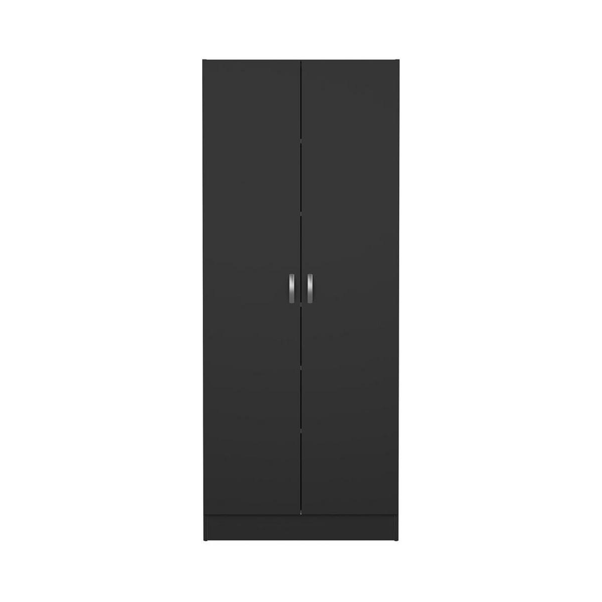 KLEIDERSCHRANK mattschwarz - Schwarz, Holzwerkstoff (70/171/35cm) - ebuy24
