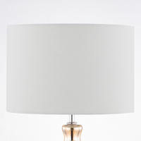 TISCHLEUCHTE - 1-flammig - Beige, Glas/Textil (30/30/53cm) - home24