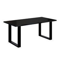 ESSTISCH 160x90x75 cm - Schwarz Hochglanz / Schwarz- KLYN U - Schwarz Hochglanz, Holzwerkstoff (160/90/75cm) - ALTDECOR