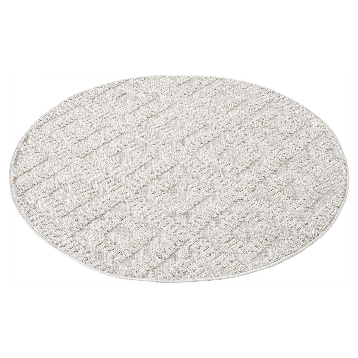 KURZFLOR-TEPPICH Clasico 8927 Beige 160 cm Rund - Beige, Textil (160/160cm) - carpet city