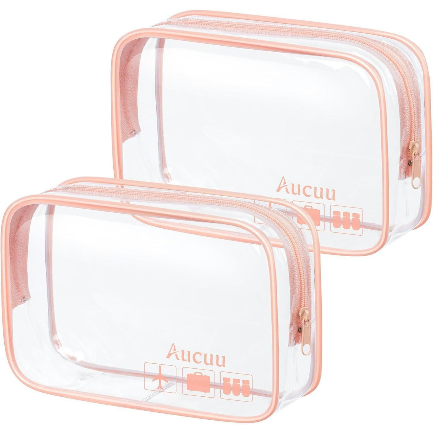 KULTURTASCHE 2-teiliges Set Transparent - Transparent, Kunststoff (18/2/26cm)