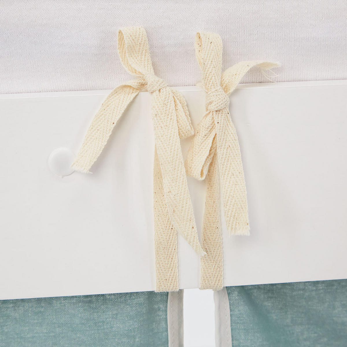 HOCHBETT 90/200 cm Weiß Rutsche Mint / Kiefer - Weiß/Mintgrün, Holz/Textil (90/200cm) - Homestyle4u