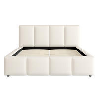 POLSTERBETT 160/200 cm Beige mit Lattenrost und Kopfteil - Beige, Textil (160/200cm) - Oxeza
