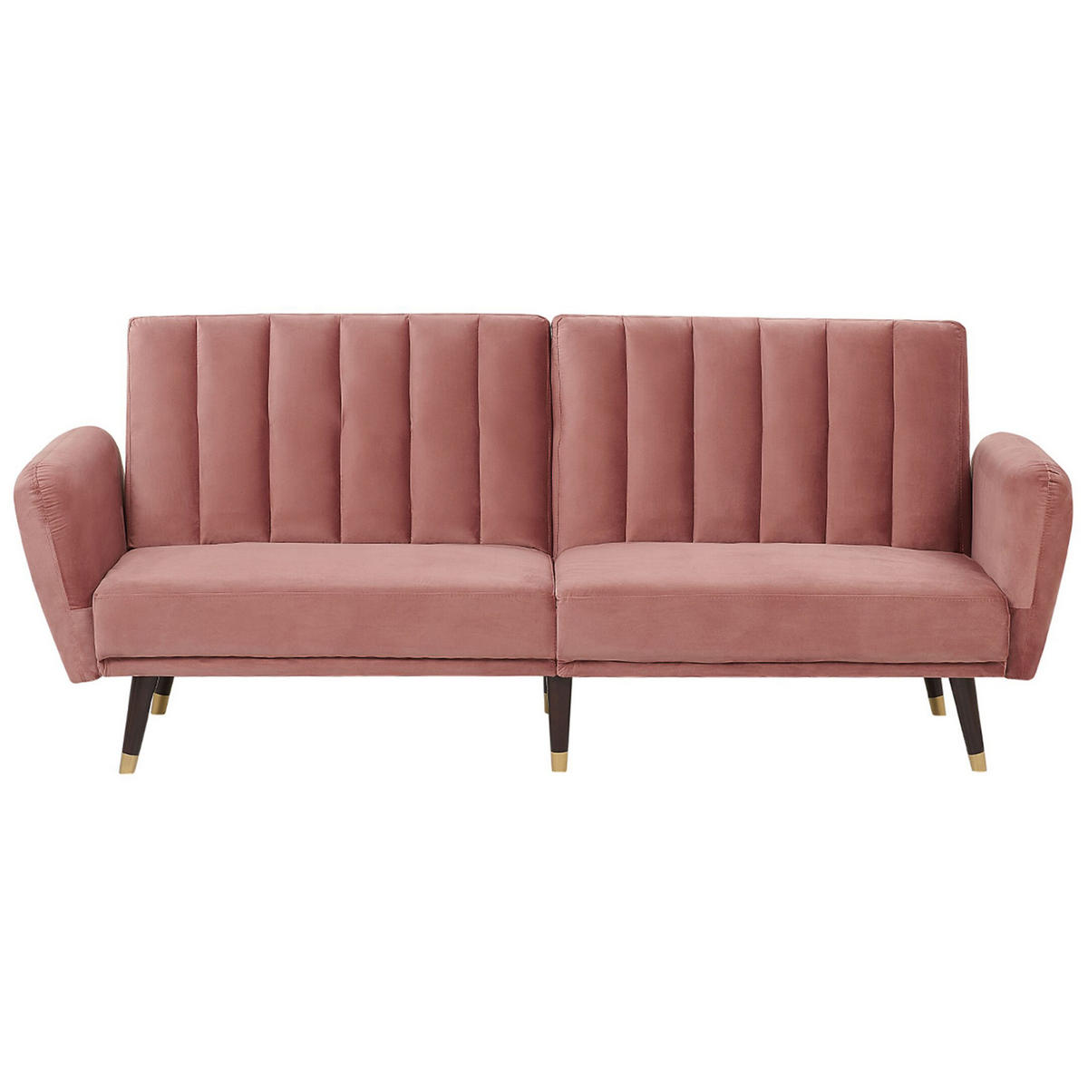 3-SITZER-SCHLAFSOFA Samtstoff Rosa Vimmerby - Pink, Textil (212/90/80cm) - Beliani