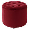 SITZWÜRFEL Samt Rot - Rot/Schwarz, Kunststoff/Textil (44/42/44cm) - CLP