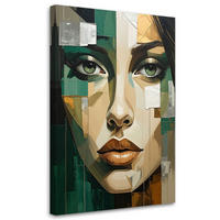 LEINWANDBILD Menschen & Charaktere 30x45cm - Grün, Textil (30/45cm) - Feeby