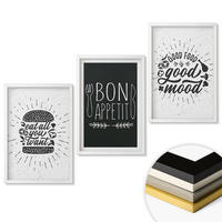 WANDBILDER 3er-Set - 40x60 cm Weißer Rahmen - Grafiken, Lebensmittel, kulinarische Slogans - Weiß, Kunststoff (40/60cm) - ArtPrintCave