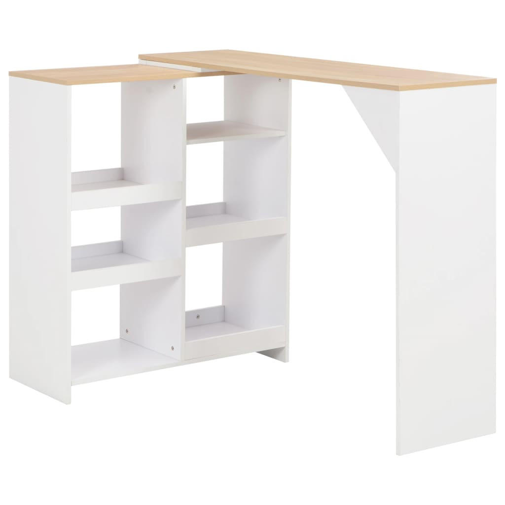 vidaXL Bartisch Weiß 39x110x138 cm