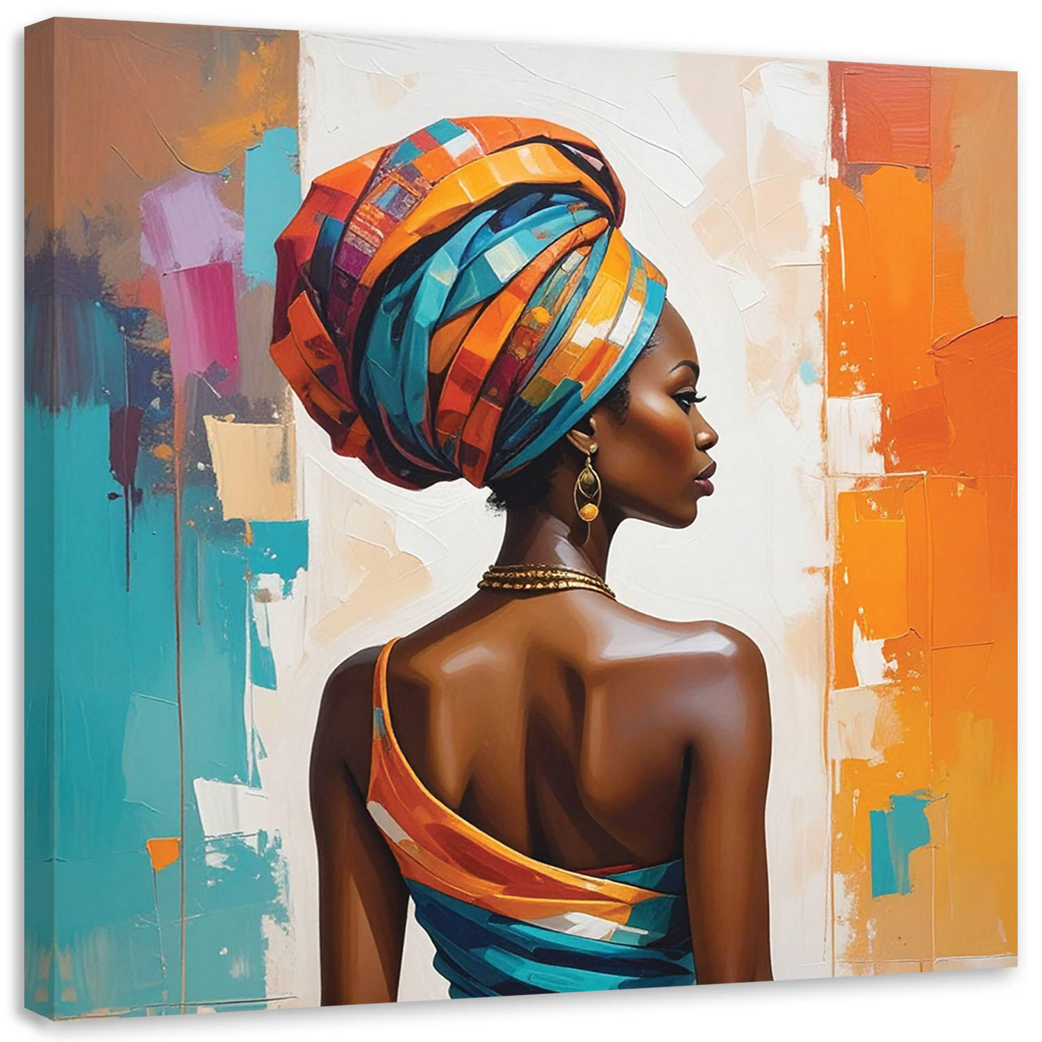 LEINWANDBILD Menschen & Charaktere 60x60cm - Multicolor, Textil (60/60cm) - Feeby