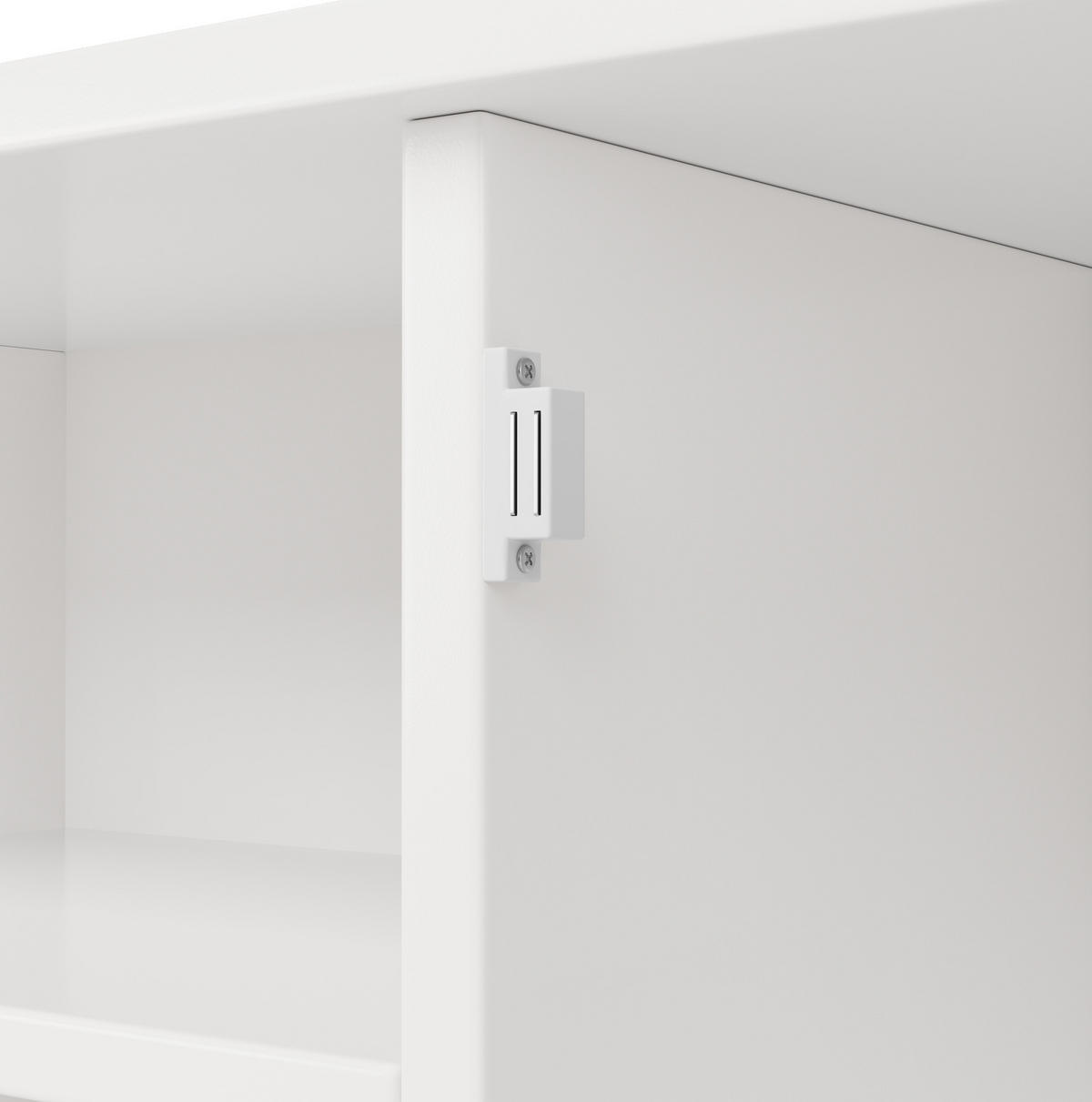 KÜCHENSCHRANK mit Weinregal 120 x 40 x 188 cm MDF Weiß - Weiß, Metall (40/188/120cm) - Meubliv