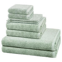 FROTTIERSET Pure 8-teilig - Grün, Textil (50/100cm) - Cawö