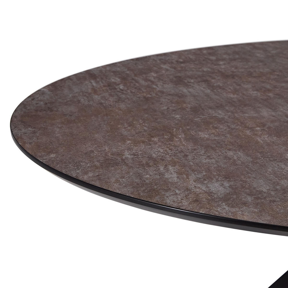 ESSTISCH oval 200 cm Braun - Schwarz/Braun, Metall (200/95/76cm) - Homestyle4u
