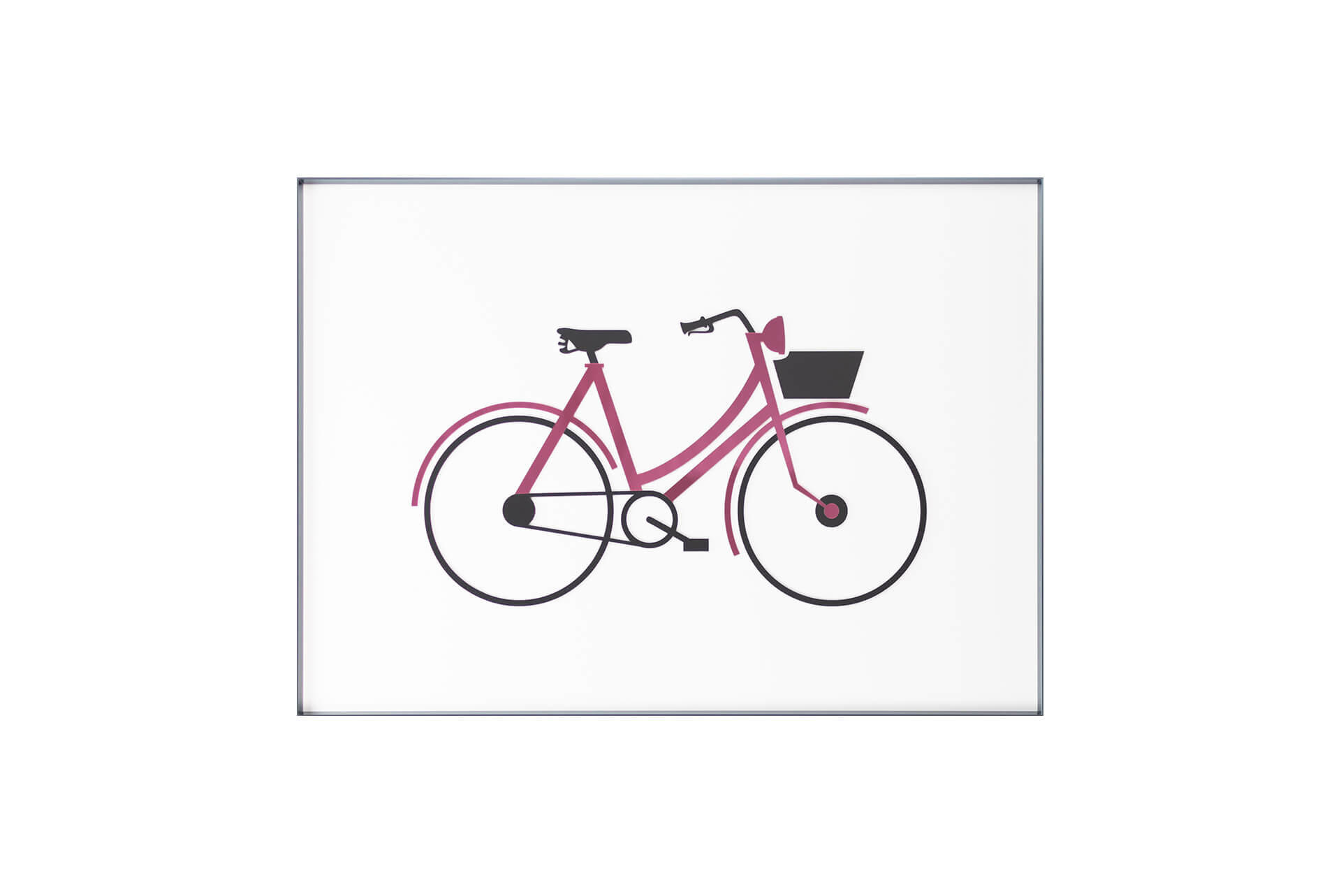 WANDBILD Rosa 50/70 cm - Pink/Schwarz, Glas (2.14/70cm) - KUNSTLOFT