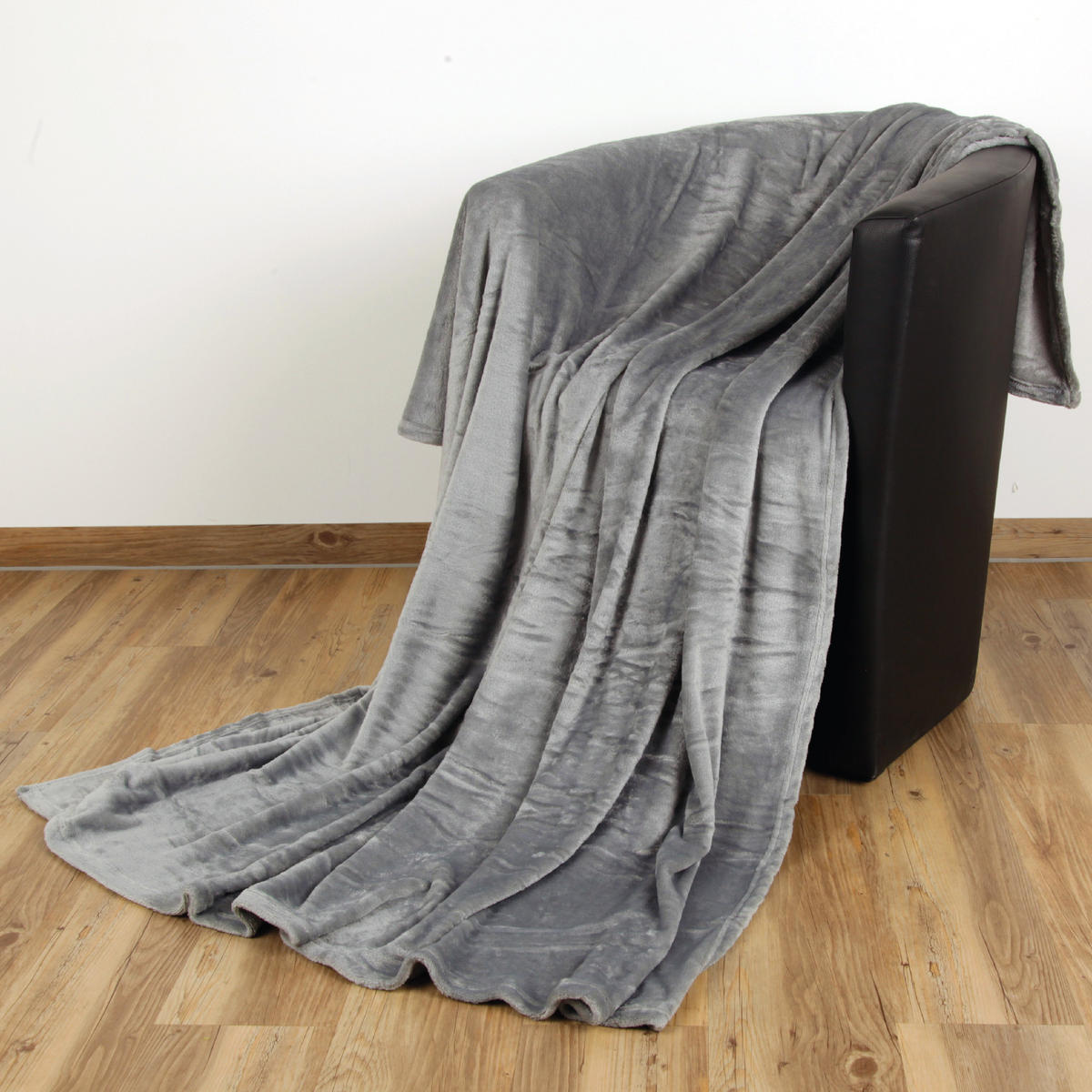 KUSCHELDECKE "Celina" Grau 210x280 cm - Grau, Textil (210/34cm)