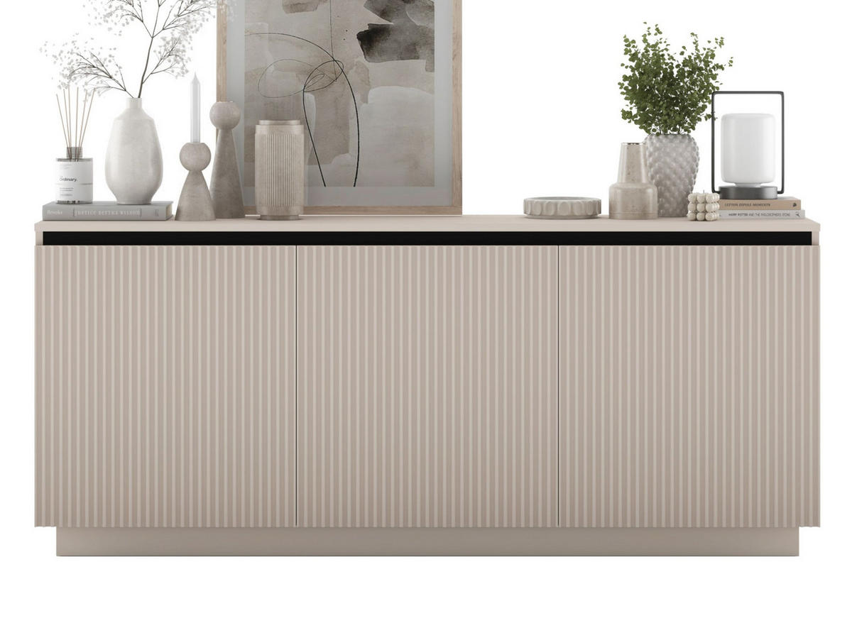 KOMMODE Selene 3D Kachmir Matt Glamour 167 cm - Kaschmir, Holzwerkstoff (166.8/71.4/35cm) - Meble Lindner