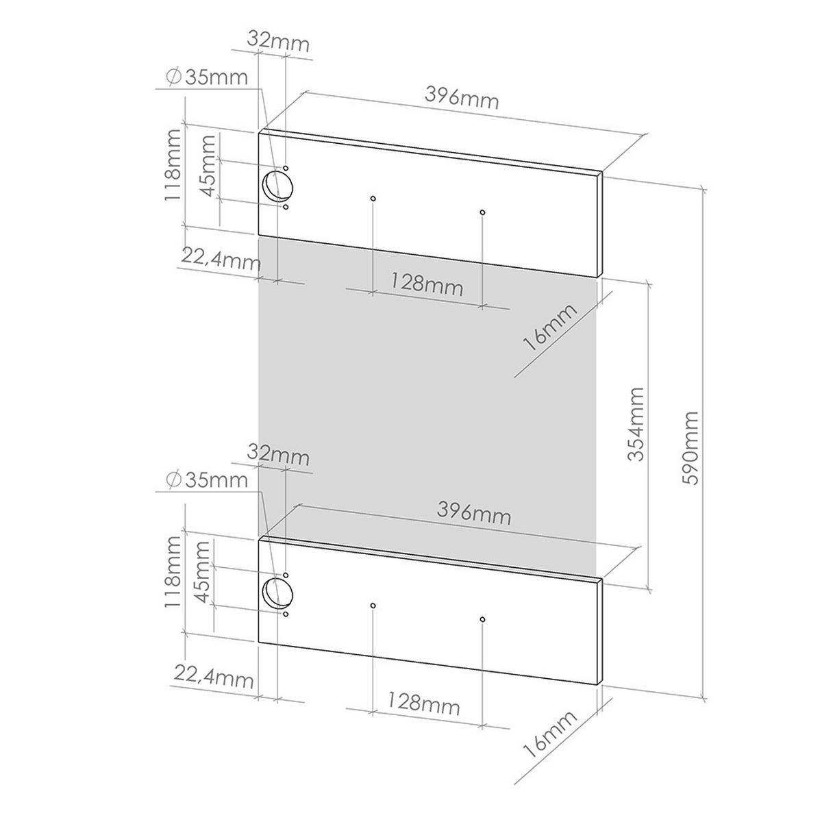 KUCHYŇSKÁ DVÍŘKA R-Line Ušlechtilá šedá - šedá, kompozitní dřevo (39.6/59/1.6cm) - Vicco