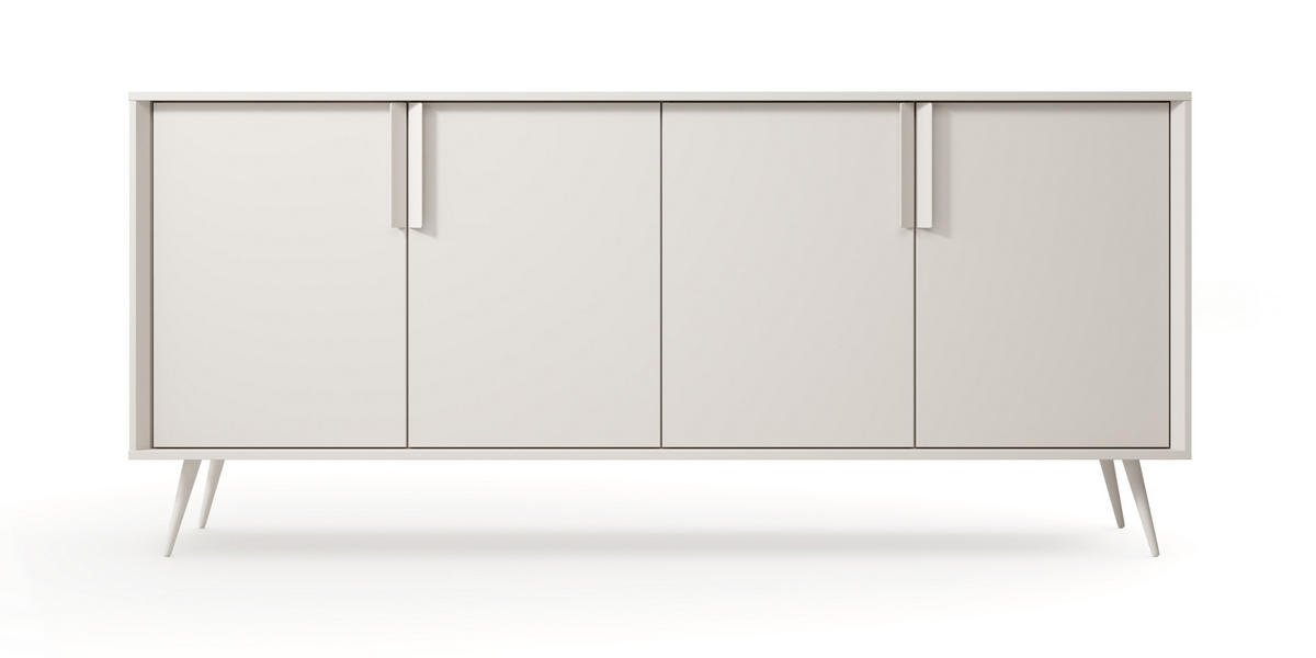 KOMMODE 186 cm Fabora, Breite, 4 Türen, Kaschmir - Kaschmir, Holz/Metall (186/82/40cm) - Emporius