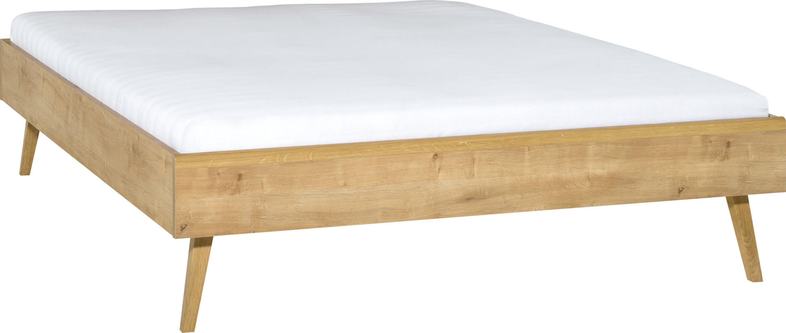 DOPPELBETT NATURE - Eichefarben, Holzwerkstoff (205/145/45cm) - Vox Möbel