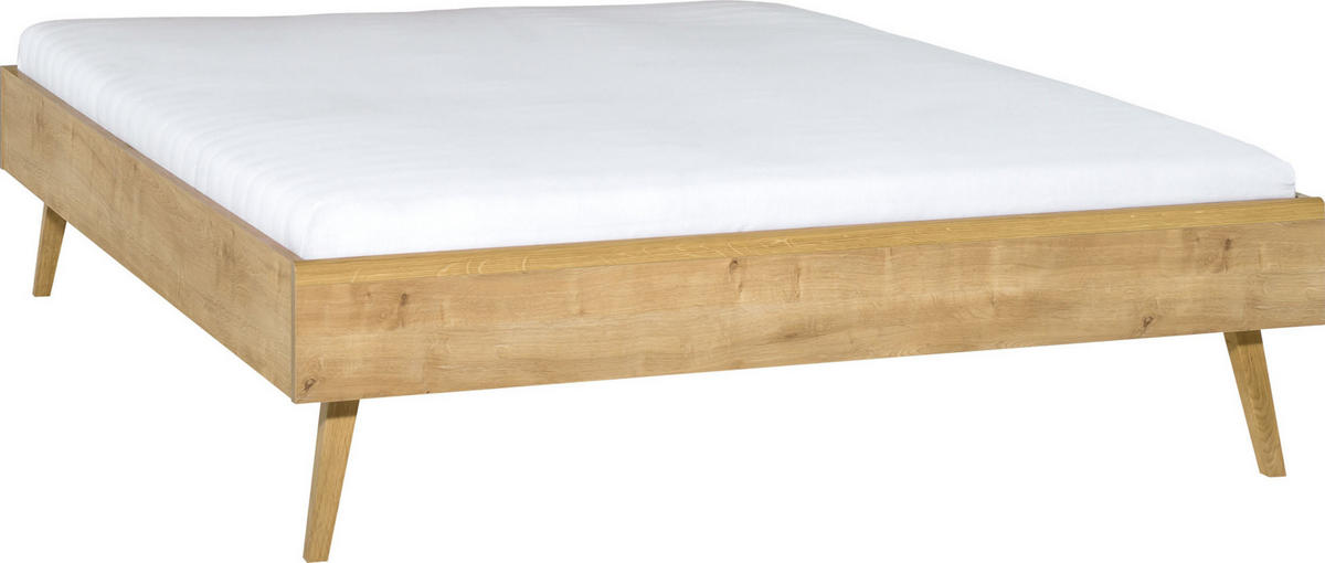 DOPPELBETT NATURE - Eichefarben, Holzwerkstoff (205/145/45cm) - Vox Möbel