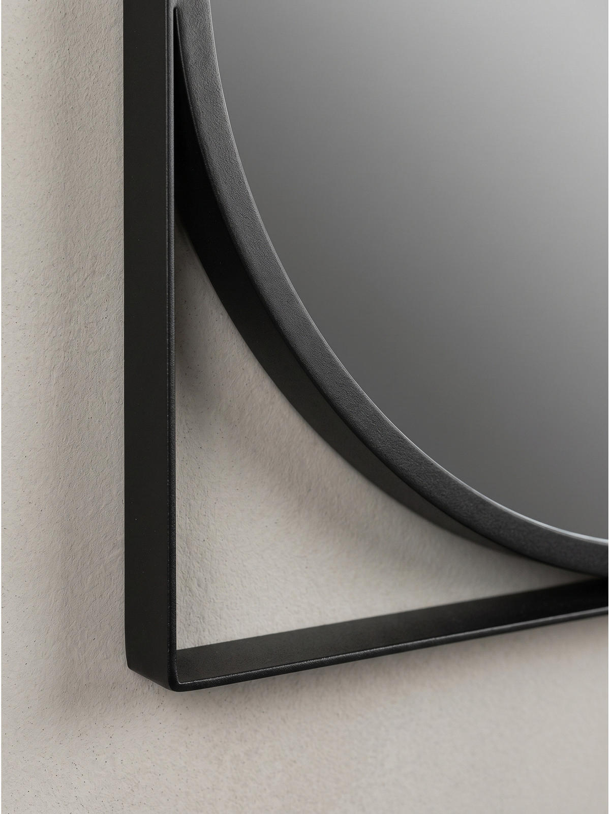 WANDSPIEGEL Rund Metall Schwarz 54x54 cm Quadratischer Rahmen - Schwarz, Glas (54/54/3cm) - KADIMA DESIGN