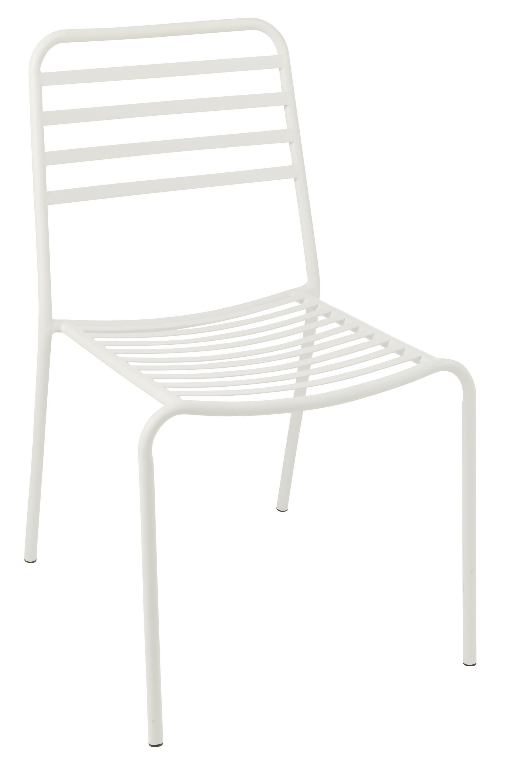 GARTENSTUHL GESTREIFT - Weiß, Metall (56/81/50cm) - J-Line