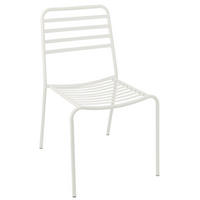 GARTENSTUHL GESTREIFT - Weiß, Metall (56/81/50cm) - J-Line