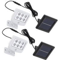 LED AUSSENLEUCHTE Weiß Bewegungsmelder schwenkbar 2er Set - Weiß, Kunststoff (10/5.3/12.8cm)