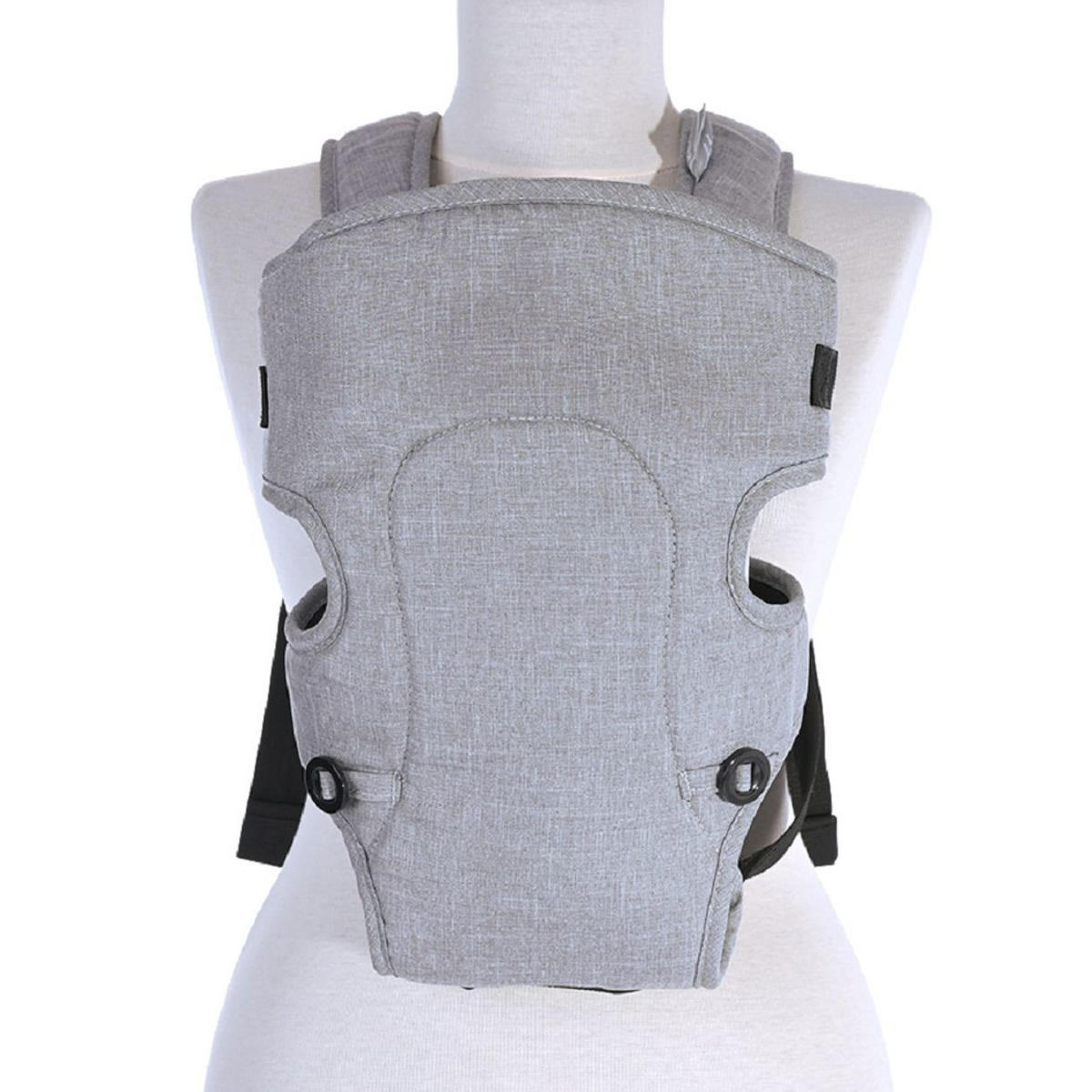 BABYTRAGE Between hellgrau Bauchtrage, 2 Blickrichtungen, gepolsterte Gurte, Polyester, 9 kg - Grau, Textil (11/35/20cm) - Lorelli