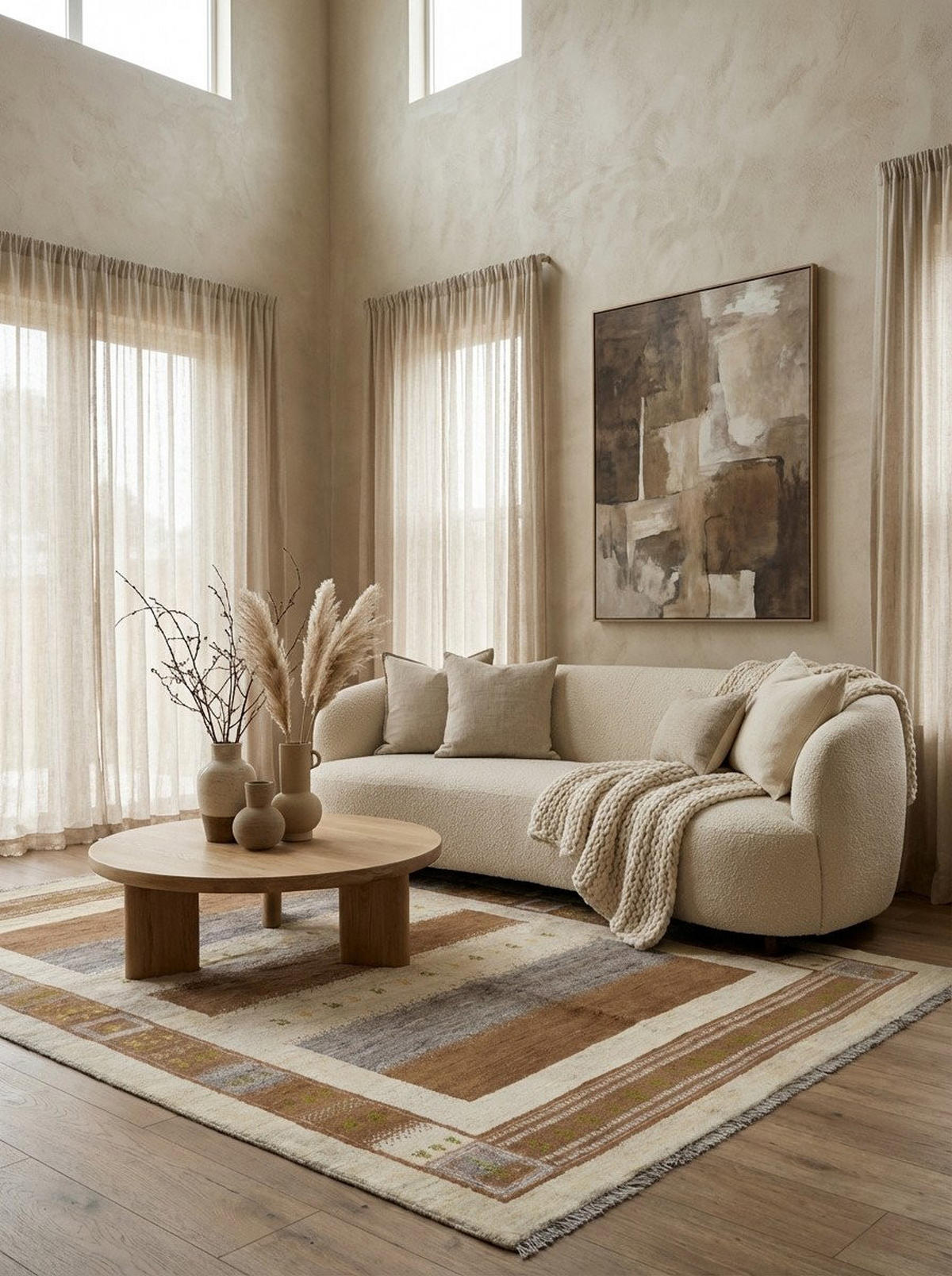 TEPPICH Rizbaf Braun 240/174 cm Schurwolle - Braun, Textil (174/240cm) - Looma