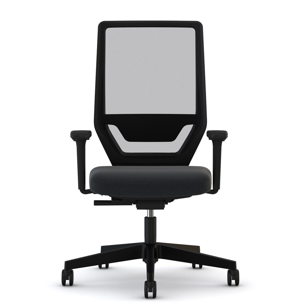 DREHSTUHL Bürostuhl Streamo mit Netzrücken / Keine Schwarz Netzrücken für Luftzirkulation - Schwarz, Textil (48/116/61cm) - ASSMANN
