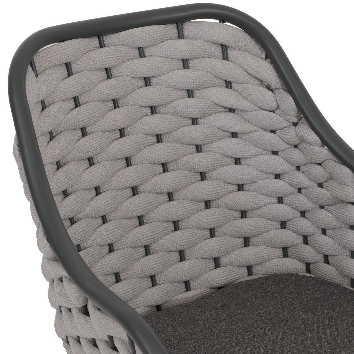 GARTENSTUHL Hellgrau, Grau - Hellgrau/Grau, Textil (59/84/63cm) - MCW